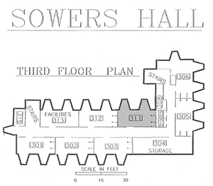 Sowers Hall 3rd Floor Plan